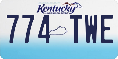 KY license plate 774TWE