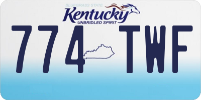 KY license plate 774TWF