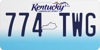 KY license plate 774TWG