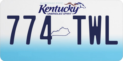 KY license plate 774TWL