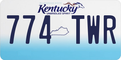 KY license plate 774TWR