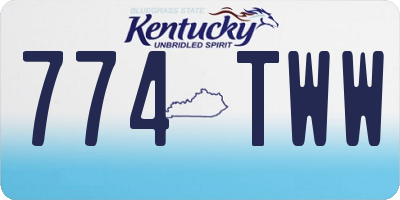 KY license plate 774TWW