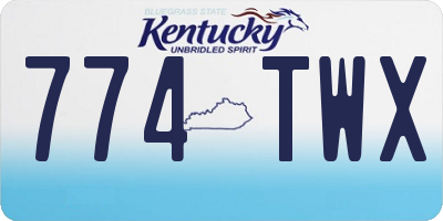 KY license plate 774TWX