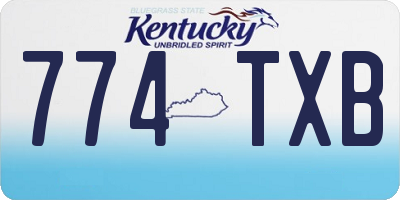 KY license plate 774TXB