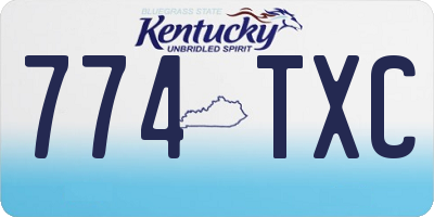 KY license plate 774TXC