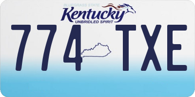 KY license plate 774TXE