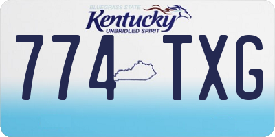 KY license plate 774TXG