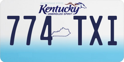 KY license plate 774TXI