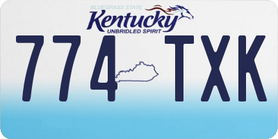 KY license plate 774TXK