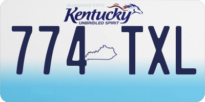 KY license plate 774TXL
