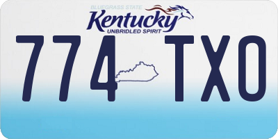 KY license plate 774TXO