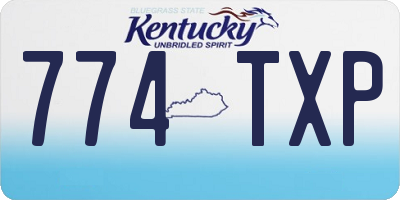 KY license plate 774TXP