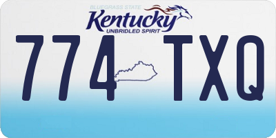 KY license plate 774TXQ