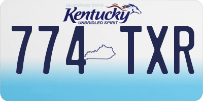 KY license plate 774TXR