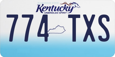 KY license plate 774TXS