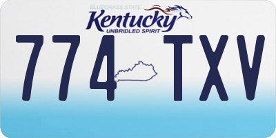KY license plate 774TXV