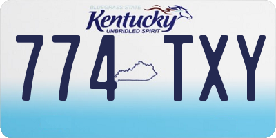 KY license plate 774TXY