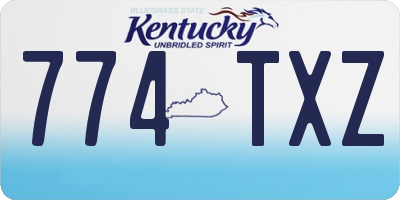KY license plate 774TXZ
