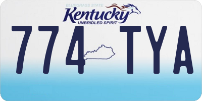 KY license plate 774TYA