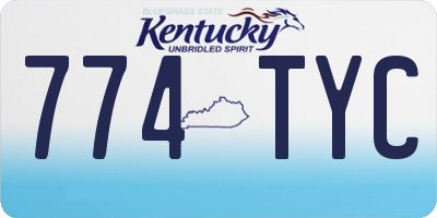 KY license plate 774TYC