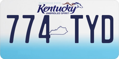 KY license plate 774TYD