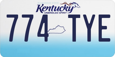 KY license plate 774TYE