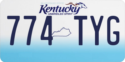 KY license plate 774TYG