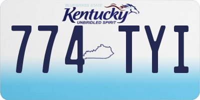 KY license plate 774TYI