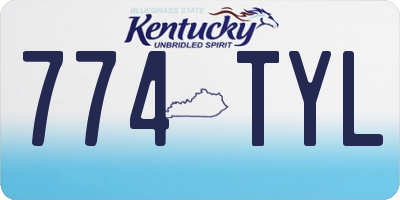 KY license plate 774TYL