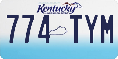 KY license plate 774TYM