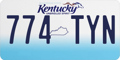 KY license plate 774TYN