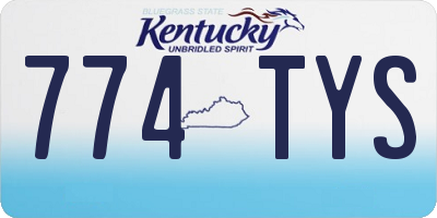KY license plate 774TYS