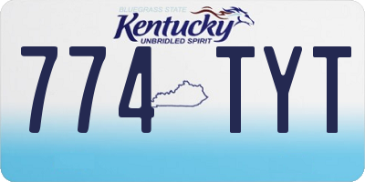 KY license plate 774TYT