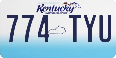 KY license plate 774TYU