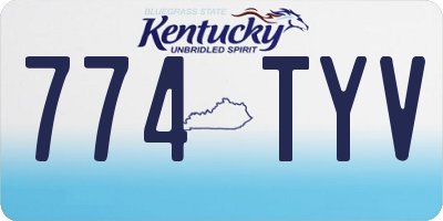 KY license plate 774TYV