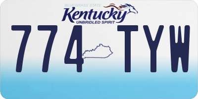 KY license plate 774TYW