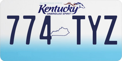 KY license plate 774TYZ