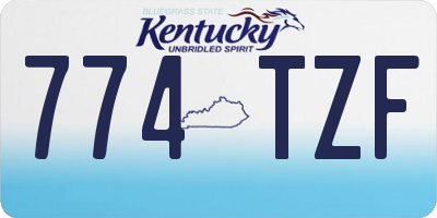 KY license plate 774TZF