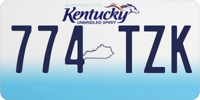 KY license plate 774TZK