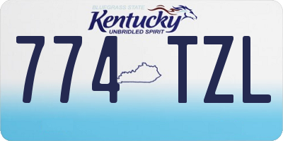 KY license plate 774TZL