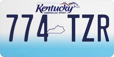 KY license plate 774TZR