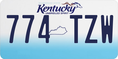 KY license plate 774TZW