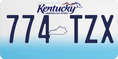 KY license plate 774TZX