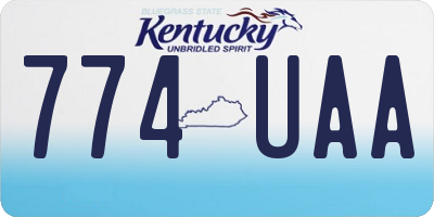 KY license plate 774UAA