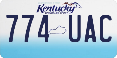 KY license plate 774UAC