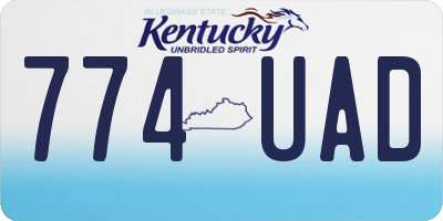 KY license plate 774UAD
