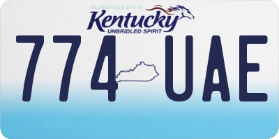 KY license plate 774UAE