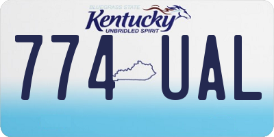 KY license plate 774UAL