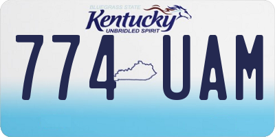 KY license plate 774UAM