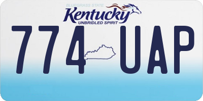 KY license plate 774UAP